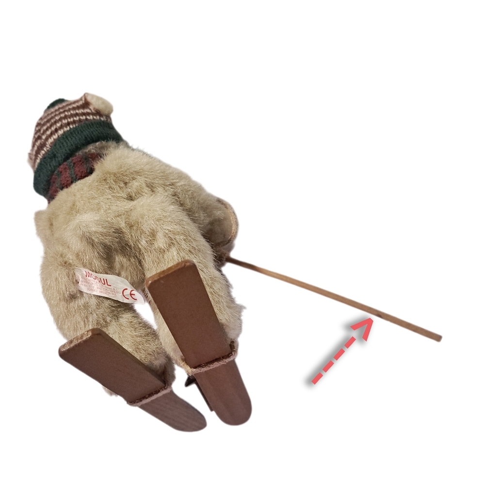 DONATED TO VETS. Plush Skiing Mogul Bear with Hat and Scarf - Picture 2 of 4